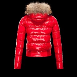 Moncler Alpin Detachable Rød Vinterjakke Polyamid/Fur Dame 41236470RF