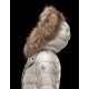 Moncler Armoise Detachable Fur Trimmed Light Grå Vinterjakke Lacquered Nylon Dame 41224515DD