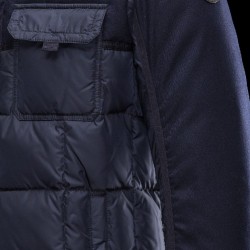 Moncler BLAIS Turtleneck Dark Blå Vinterjakke Polyamid/Wool Herre 41378018WC