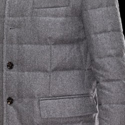 Moncler Rodin Grå Vinterjakke Flannel Wool Herre 41224663CL