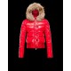 Moncler Alpin Detachable Rød Vinterjakke Polyamid/Fur Dame 41236470RF