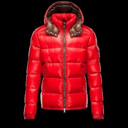 Moncler Zin Ultralight Detachable Hood Rød Vinterjakke Wool Nylon Herre 41236575WM